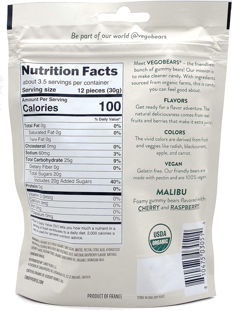 Candy People VegoBears Vegan Gummy Bears Variety Pack - Santa Monica, Venice Beach, & Malibu Organic Gummy Bears - Image 2