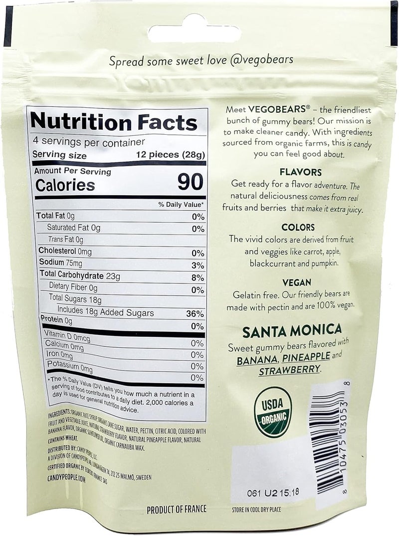 Candy People VegoBears Vegan Gummy Bears Variety Pack - Santa Monica, Venice Beach, & Malibu Organic Gummy Bears - Image 3