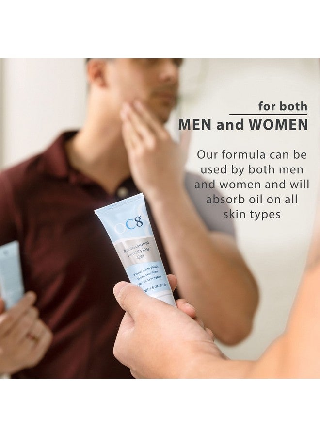 oc 8 OC Eight Professional Professional Anti Shine Mattifying Gel: Oil Control Mattifier Formula for Face - Matte Finishing Gel Controls Oily Skin and Reduces Shine and Redness for Eight Hours - 1.6 Ounces - Image 4