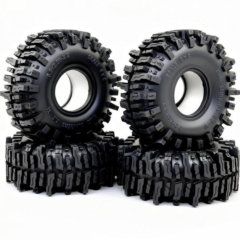 HOBBYSOUL 5.9'' Tall RC 2.2 Crawler Tires - Mud Slingers XL T8 2.2â€˜â€™ tire for 1/10 Scale RC Crawler Upgrades, HS701805 - Image 3