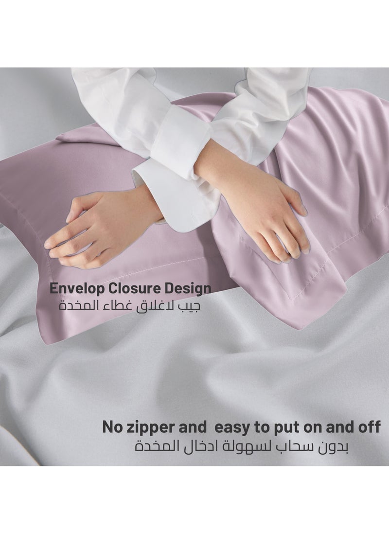 Standard Pillowcase Set of 2, Size 50x75 cm, Ultra Soft Brushed Microfiber, Envelope Closure, Durable, Wrinkle & Fade Resistant Pillow Covers