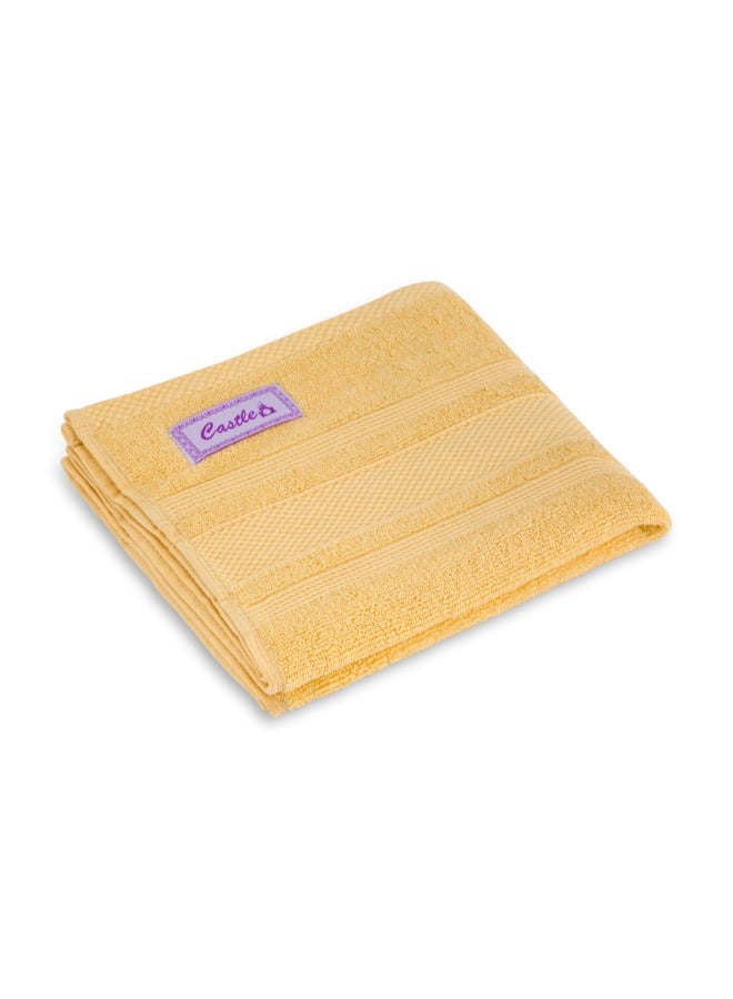 BYFT Home Castle (Cream) Premium Cotton Hand Towel (50 X 90 Cm-Set Of 1) Highly Absorbent, High Quality Bath Linen With Diamond Dobby 550 Gsm - Image 3