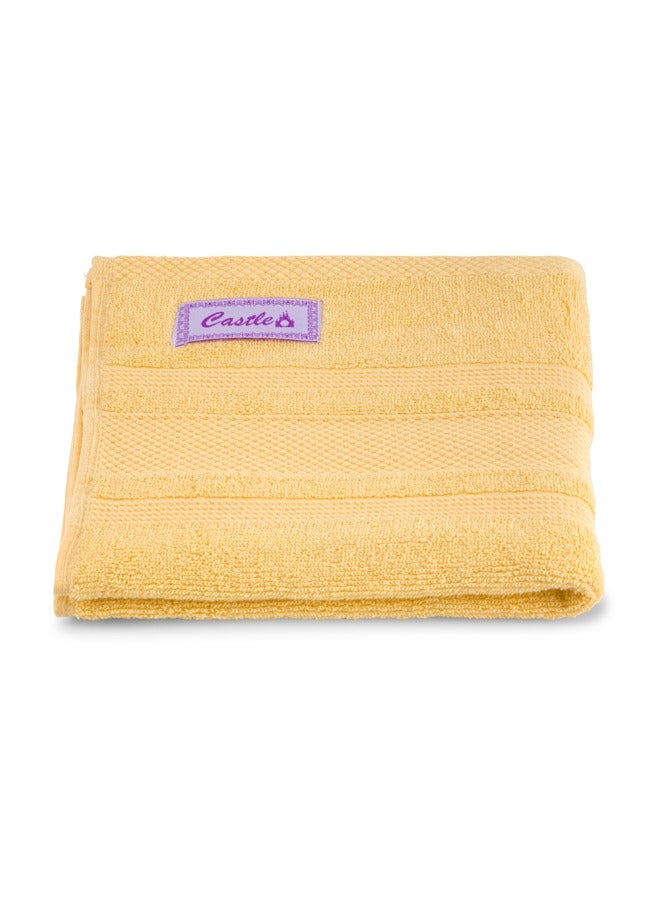 BYFT Home Castle (Cream) Premium Cotton Hand Towel (50 X 90 Cm-Set Of 1) Highly Absorbent, High Quality Bath Linen With Diamond Dobby 550 Gsm - Image 2