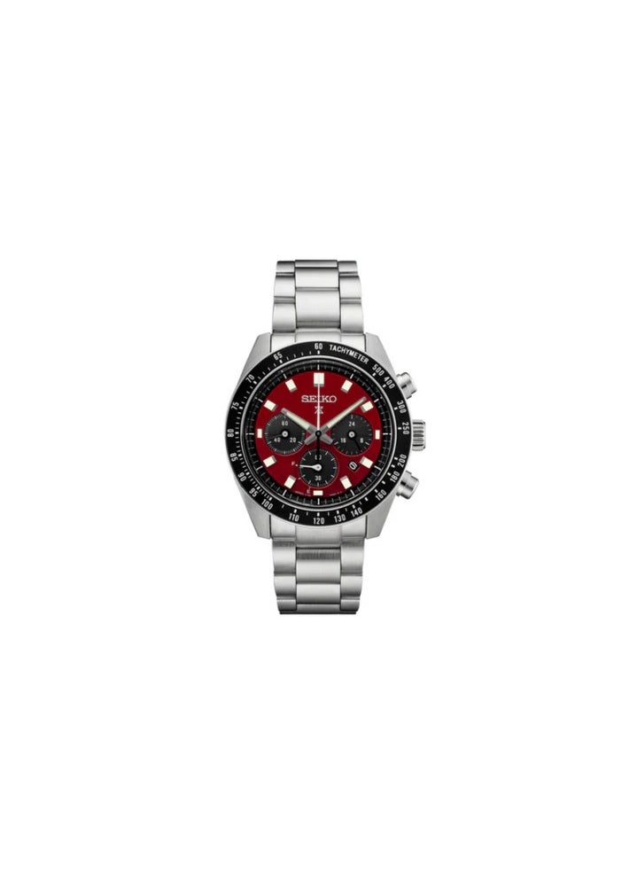 Seiko - Seiko Prospex Speedtimer Solar Chronograph with Red Dial SSC927 - Image 1