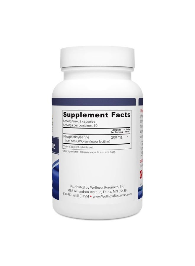 Wellness Resources PhosphatidylSerine 100mg Soy-Free Sharp-PS Green for Focus, Memory, Brain Health - Non-GMO, Vegan (90 Capsules) - Image 2