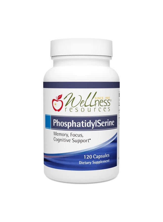 Wellness Resources PhosphatidylSerine 100mg Soy-Free Sharp-PS Green for Focus, Memory, Brain Health - Non-GMO, Vegan (90 Capsules) - Image 1
