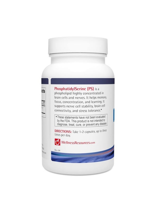 Wellness Resources PhosphatidylSerine 100mg Soy-Free Sharp-PS Green for Focus, Memory, Brain Health - Non-GMO, Vegan (90 Capsules) - Image 3