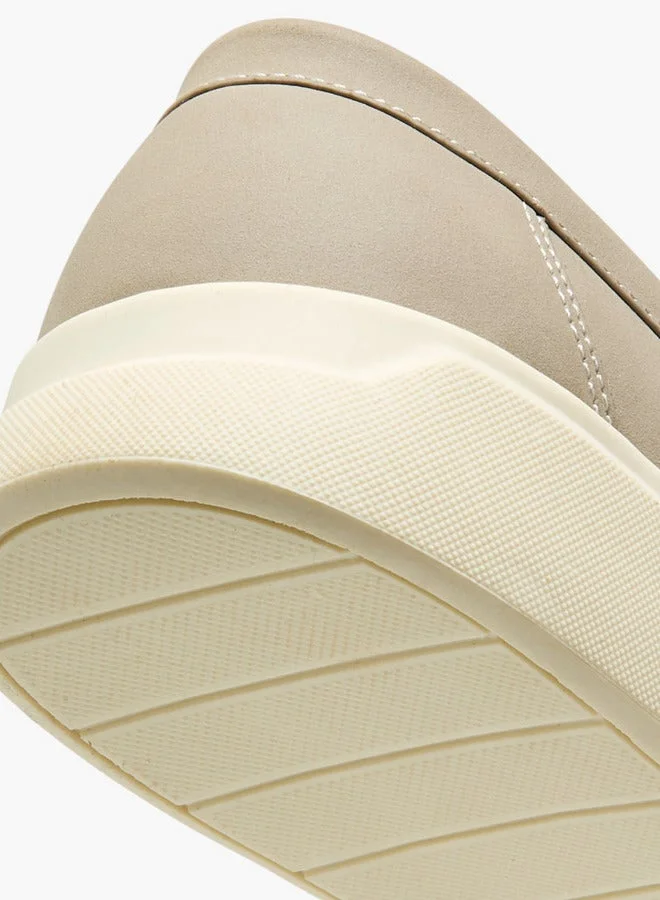 Lee Cooper BEIGE Men's Solid Slip-On Loafers for Men | Best Price UAE