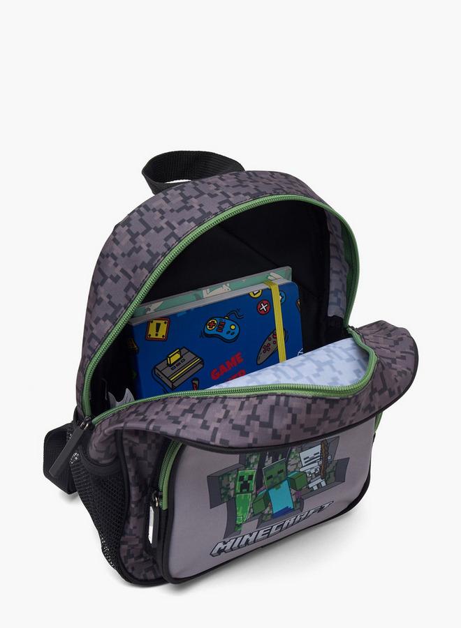 MINECRAFT Pixelated Print School Backpack For Boys 13 Years+ With Padded Shoulder Straps - Image 5
