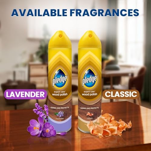 Pledge Wood Polish Spray | Classic | Expert Wood Cleaner & Polish | Long-Lasting Shine for All Wooden Surfaces, Furniture & Laminates | Cleans, Polishes & Protects Against Moisture | 250ml - Image 5