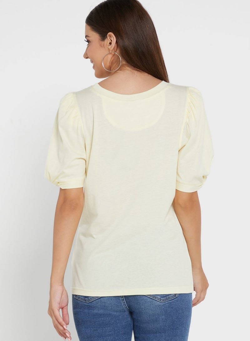 bhpoloclub Puff Sleeve Logo Top - Image 2