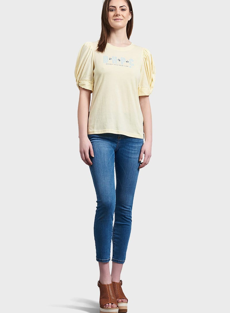 bhpoloclub Puff Sleeve Logo Top - Image 5