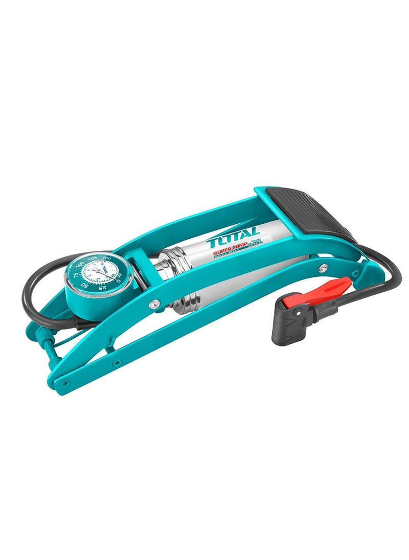 TOTAL - TOTAL Compact Foot Pump with Pressure Gauge for Car Tires – Portable & Durable, Ideal for Vehicle Tire Inflation Compact Design TMPP5511 - Image 1