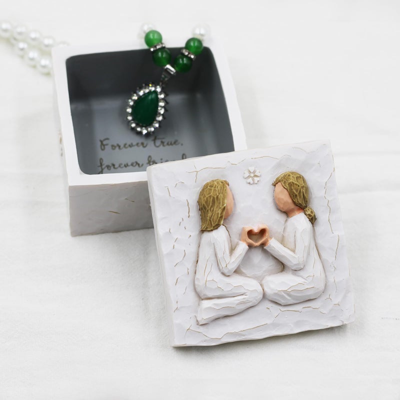 AcowSpt Best Friend Birthday Gifts for Women  Birthday Gifts for Women Friendship  Sister Birthday Gifts  Gifts for Sister  Bestie Gifts for Women  Sculpted Hand-Painted Keepsake Box - Image 5