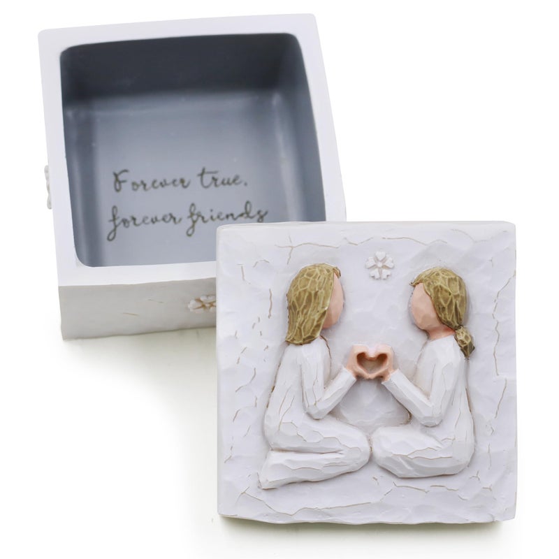 AcowSpt Best Friend Birthday Gifts for Women  Birthday Gifts for Women Friendship  Sister Birthday Gifts  Gifts for Sister  Bestie Gifts for Women  Sculpted Hand-Painted Keepsake Box - Image 1