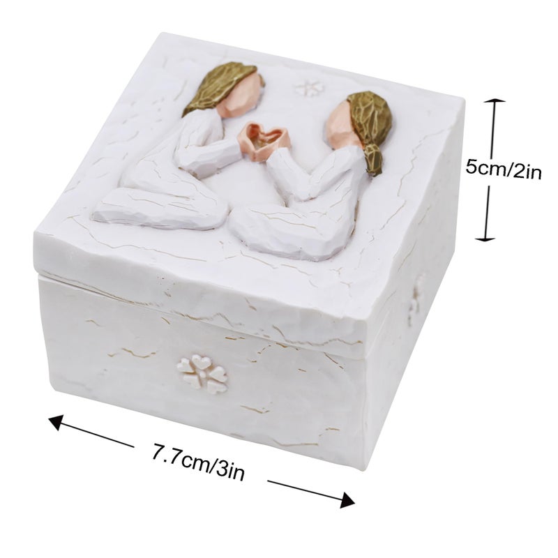 AcowSpt Best Friend Birthday Gifts for Women  Birthday Gifts for Women Friendship  Sister Birthday Gifts  Gifts for Sister  Bestie Gifts for Women  Sculpted Hand-Painted Keepsake Box - Image 4