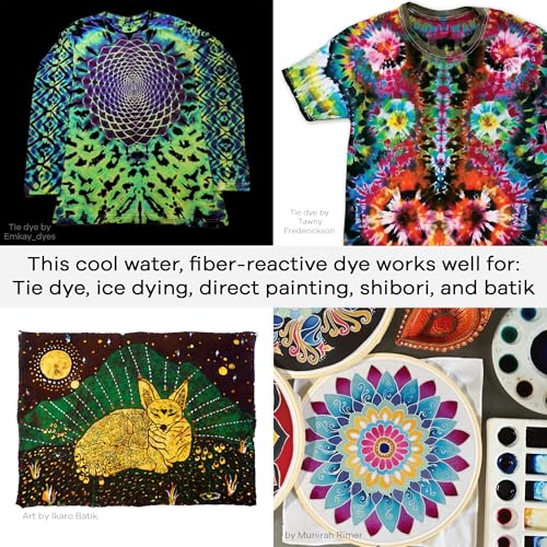 Jacquard Procion MX Tie Dye Powder | Cold Water Fiber Reactive Dye for Fabric and Clothing | Permanent and Washfast | Made in USA | Midnight Blue | 2/3 Ounce Jar - Image 3
