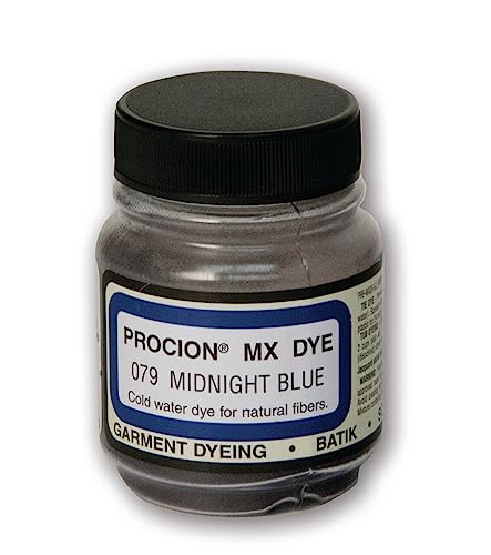 Jacquard Procion MX Tie Dye Powder | Cold Water Fiber Reactive Dye for Fabric and Clothing | Permanent and Washfast | Made in USA | Midnight Blue | 2/3 Ounce Jar - Image 1
