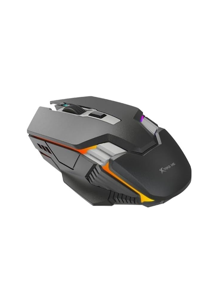 إكسترايك-مي ماوس الألعاب السلكي XTRIKE ME GM 110، Elite RGB، أسود/رمادي/أحمر/أزرق - Image 2