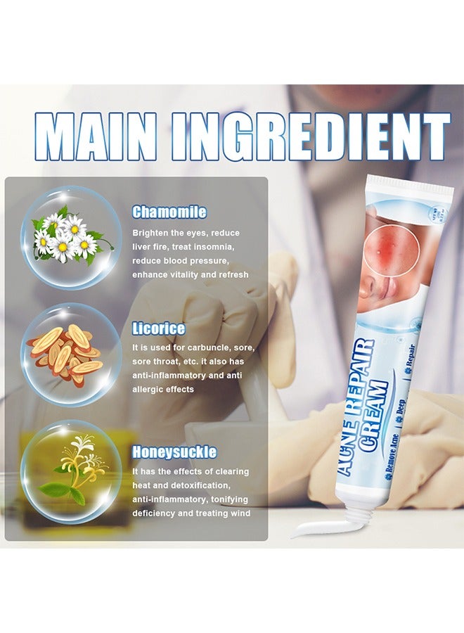 Sumifun Acne Repair Cream - Acne Removing Cream Repairs Acne Pits, Lightens Acne Marks and Spot Removing Cream Moisturizes and Shrinks Pore Set,Day and Night Use 20g - Image 5