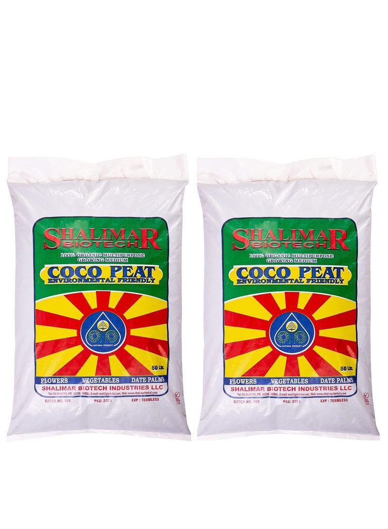 Shalimar Potting Soil Bio Coco Peat All Purpose Soil 2X50L Bags