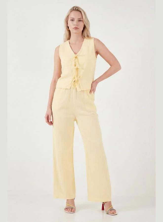 Lela Lela Cotton Regular Fit Muslin Set with Tie Detail for Women SET 5866660