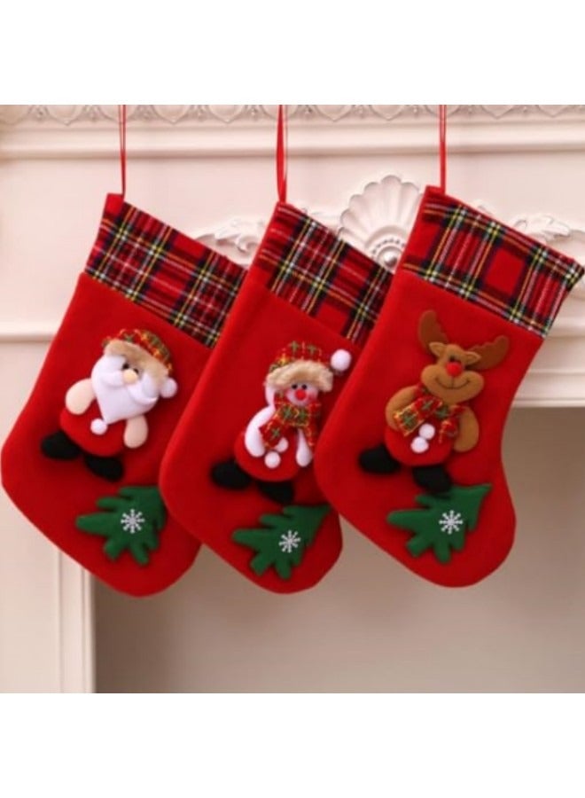 GGEROU 3Pcs Festival Hanging Stockings Bags Ornaments - Image 1
