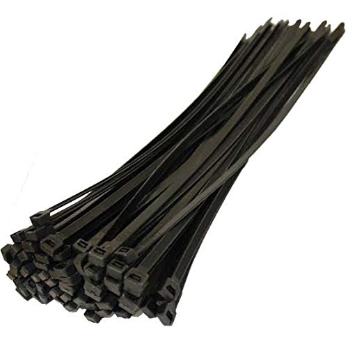 KROXX KROXX Premium 16 Inch 400 MM x 50 MM Width Self Locking Ultra Strong 20 kg of holding capacity Wire Zip Ties Heavy Duty Nylon Fastener Organizer Cable Ties Pack of 25 Black  - Image 1