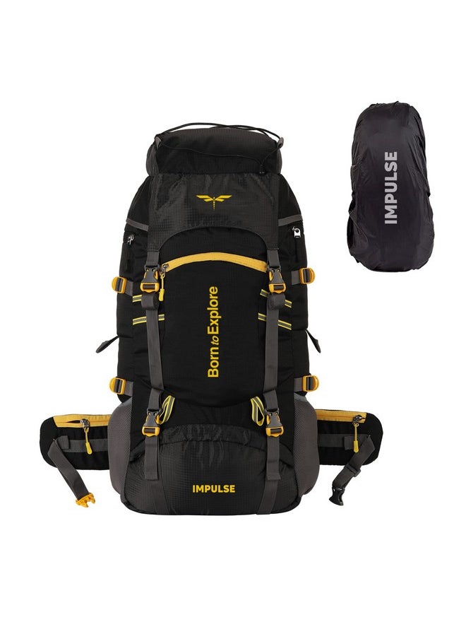 Impulse Impulse rucksack bags 60 litres travel bag for men tourist bag for travel backpack for hiking trekking Bag for men camping thames blue bag with 1 Year Warranty Large  - Image 1