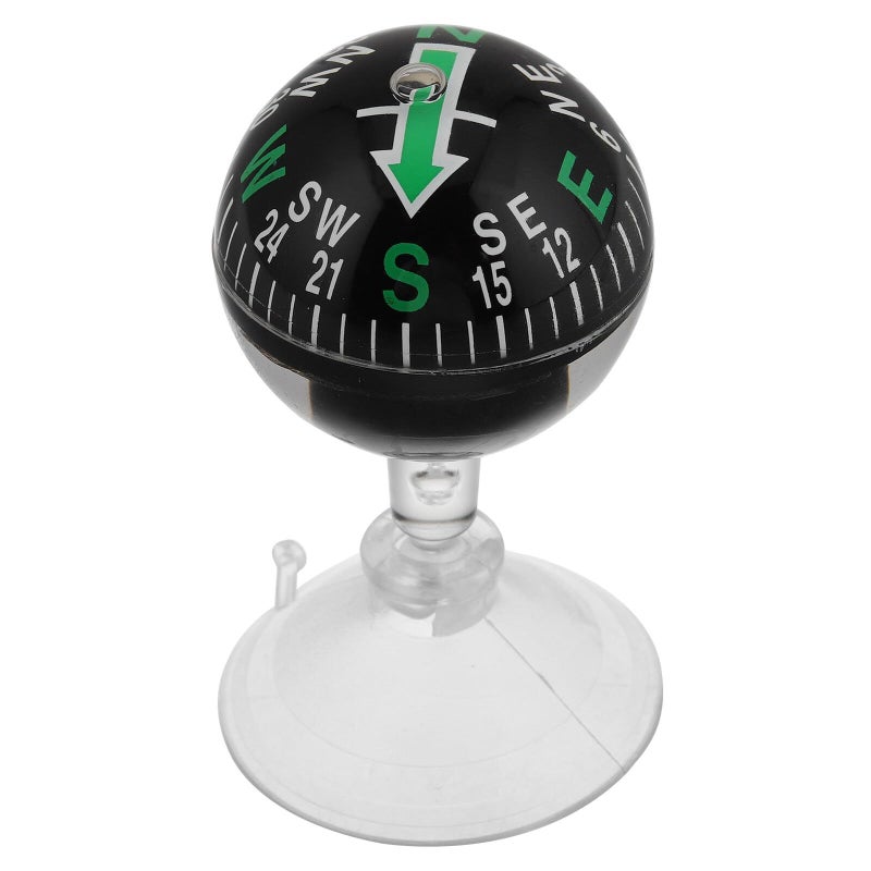38mm Car Dashboard Compass Ball Black Plastic Suction Cup Navigation Marine Truck Accessory - Image 2