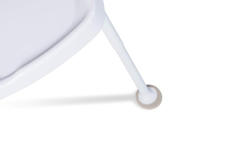 Foundations Secure Sitter 713 Adjustable Height Feeding Chair 1 Pack Stable No Tip Feet 3Point Adjustable Harness Removable Tray Easy to Clean Smooth Plastic WhiteTan - Image 4