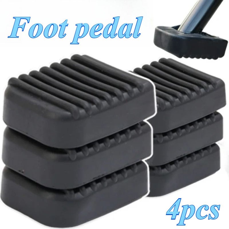 4pcs Universal Motorcycle Foot Peg Pad Side Stand Bracket Footrest Extension Black Anti Slip Base For Scooter - Image 1