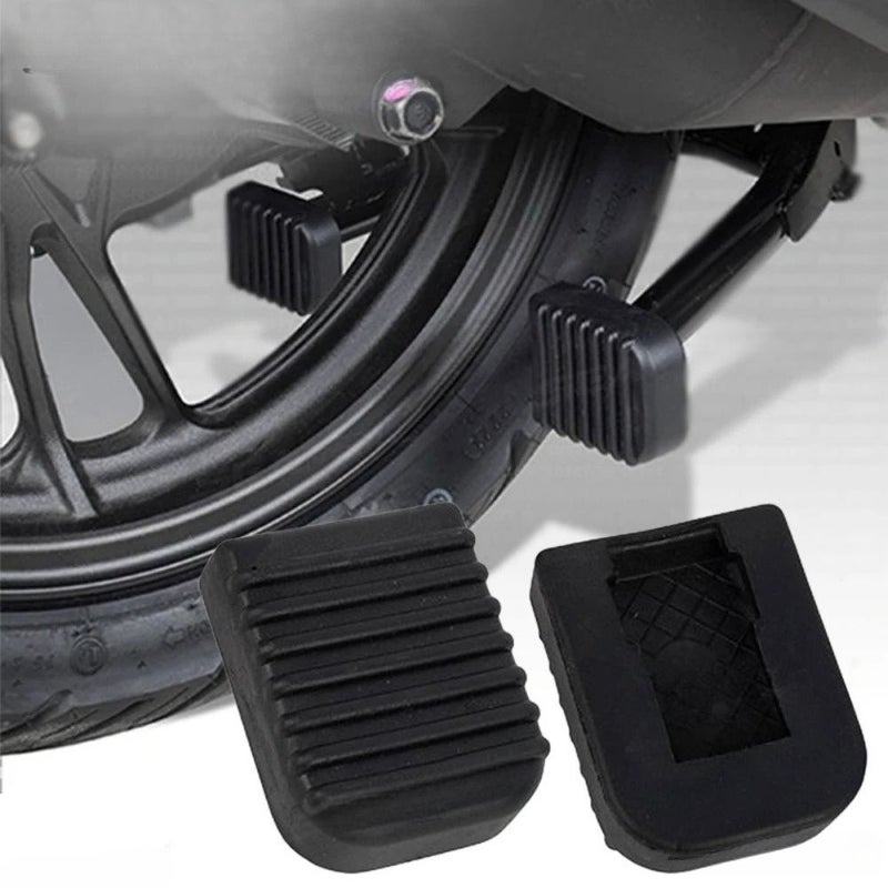 4pcs Universal Motorcycle Foot Peg Pad Side Stand Bracket Footrest Extension Black Anti Slip Base For Scooter - Image 2