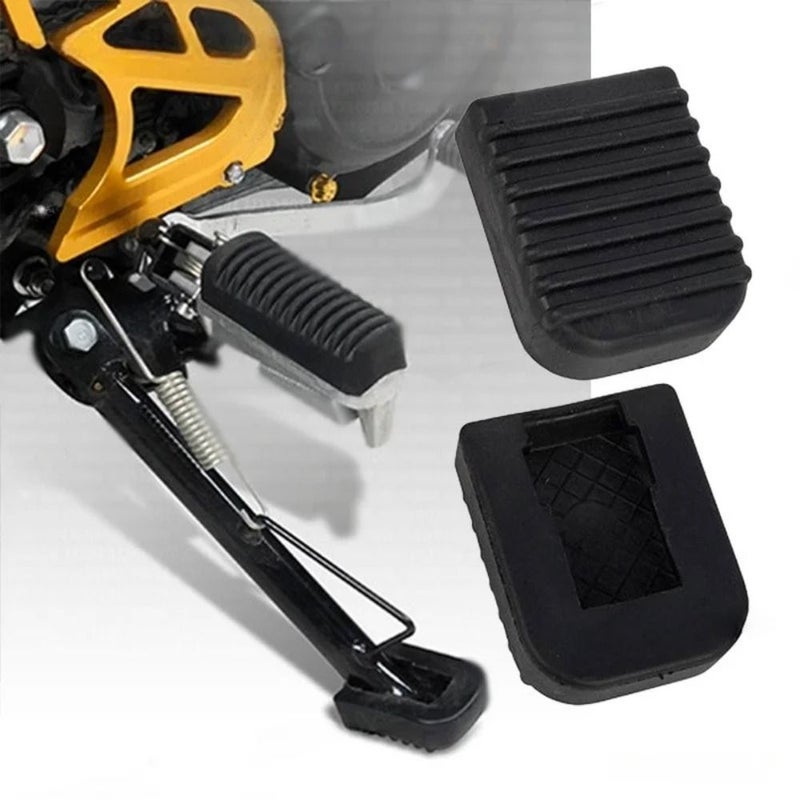 4pcs Universal Motorcycle Foot Peg Pad Side Stand Bracket Footrest Extension Black Anti Slip Base For Scooter - Image 5