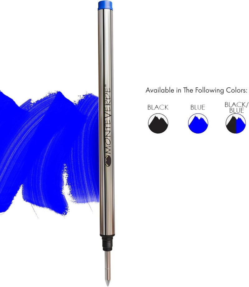 Monteverde USA Rollerball Refill to Fit Montblanc Rollerball Pens - Fine Point, Blue (2 Pack) (M222BU) - Image 1