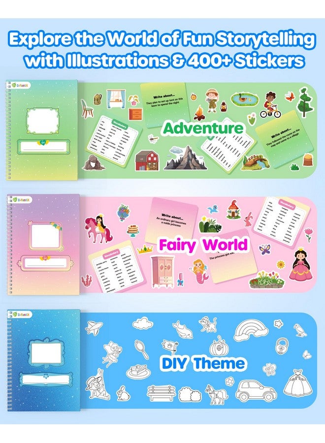 D-FantiX My Storybook Art Kit, Creative Writing & Drawing Activity Set for Boys & Girls, Hardcover Comic Book Making Kit with Stickers, DIY Arts and Crafts Supplies Gifts for Kids Ages 5, 6, 7, 8-12 - Image 3
