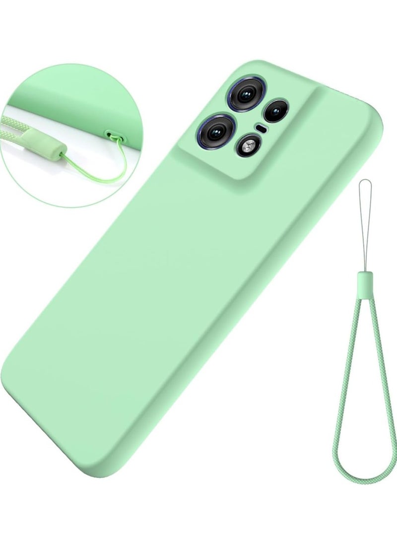 General Case Compatible with Motorola Edge 50 Pro, Liquid Silicone Gel TPU Case with Microfiber Cloth Layer, Shockproof Protective Cover for Motorola Edge 50 Pro  - Image 1