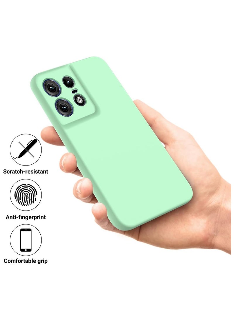 General Case Compatible with Motorola Edge 50 Pro, Liquid Silicone Gel TPU Case with Microfiber Cloth Layer, Shockproof Protective Cover for Motorola Edge 50 Pro  - Image 3