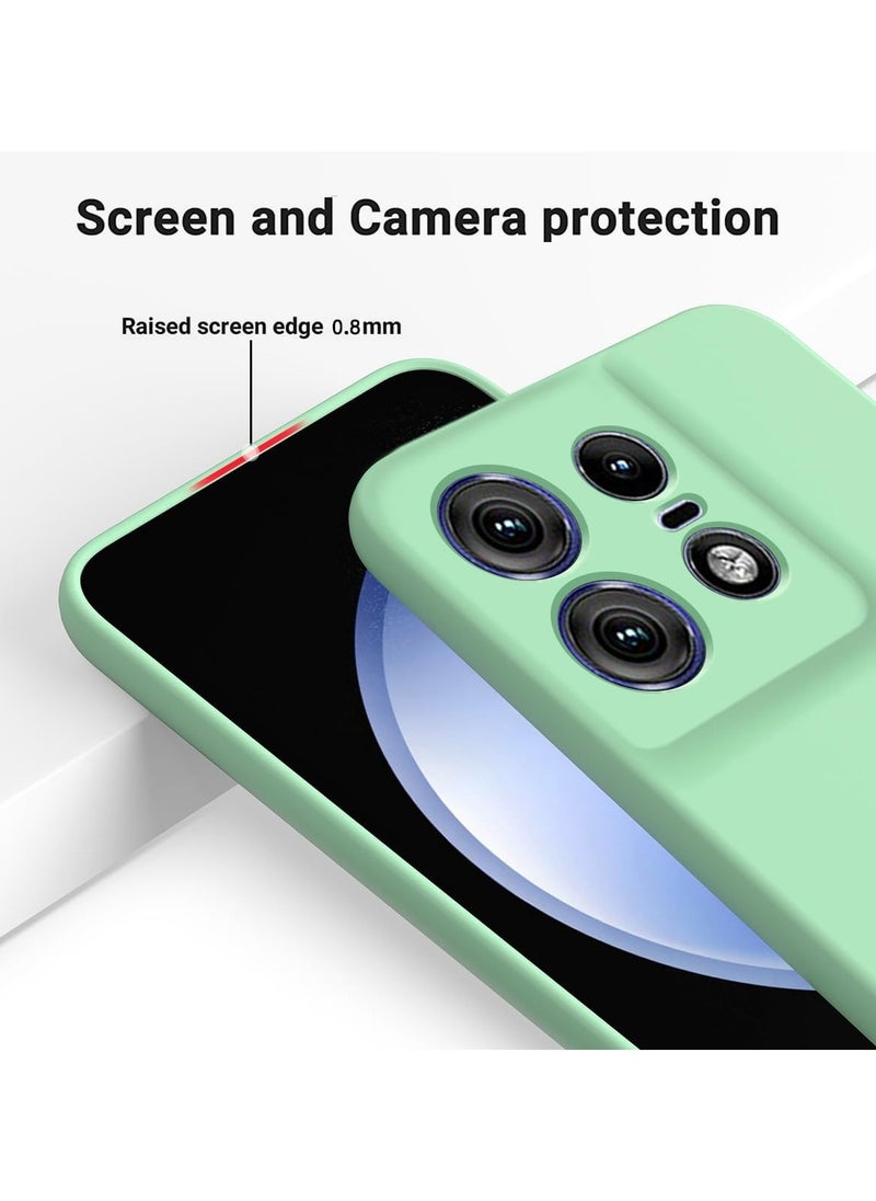 General Case Compatible with Motorola Edge 50 Pro, Liquid Silicone Gel TPU Case with Microfiber Cloth Layer, Shockproof Protective Cover for Motorola Edge 50 Pro  - Image 4