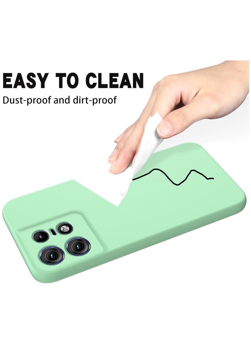 General Case Compatible with Motorola Edge 50 Pro, Liquid Silicone Gel TPU Case with Microfiber Cloth Layer, Shockproof Protective Cover for Motorola Edge 50 Pro  - Image 5