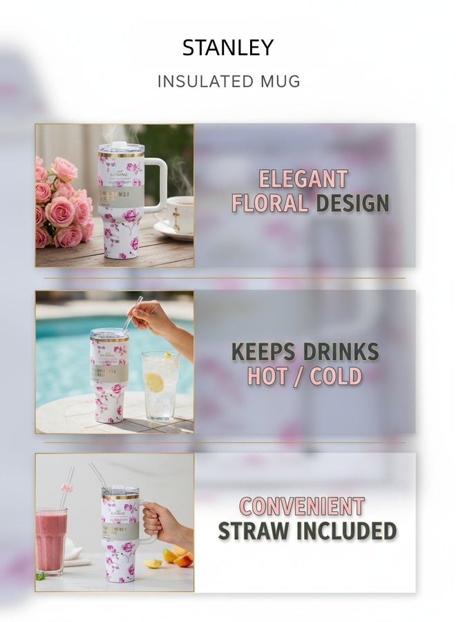 Stanley 40oz Quencher H20 Flowstate Stainless Steel Vacuum Insulated Tumbler with Lid and Straw for Water, Iced Tea or Coffee, Smoothie and More - Image 3