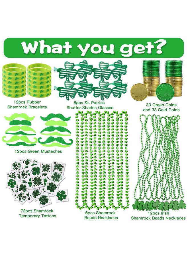 Max Fun 188Pcs St Patricks Day Accessories Party Favors Set Decorations Kids Saint Patricks Day Irish Decor, Green Beads Shamrock for Parades Supplies - Image 2