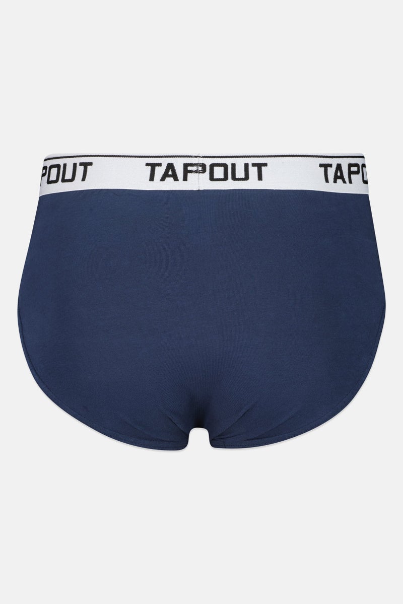 TapouT Men 3 Pieces Brand Logo Briefs, Multicolor - Image 2