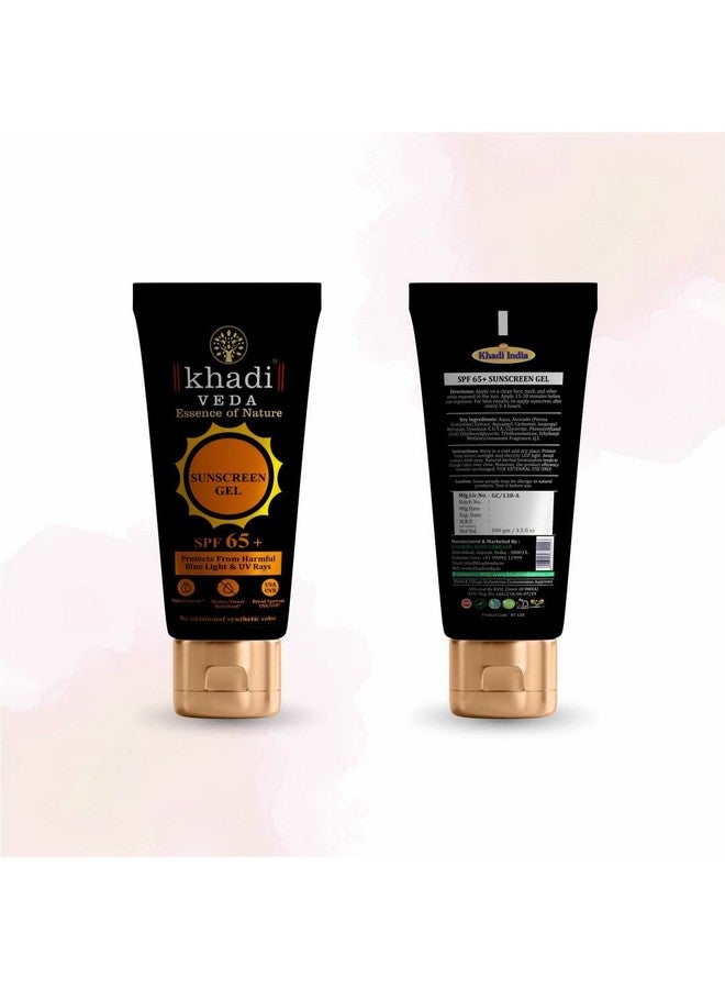 khadi veda Herbal Sunscreen Gel Spf65+ Matte Finish Blue Light And Uv Rays Protection (100Gm) - Image 2