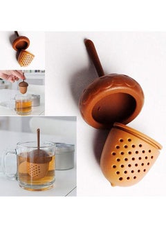 Generic Pine Cones Tea Infuser Strainer, Reusable Lovely Silicone Loose Leaf Tea Filter, High Temperature Resistance Non Toxic Tea Infusers (Brown)  - Image 5