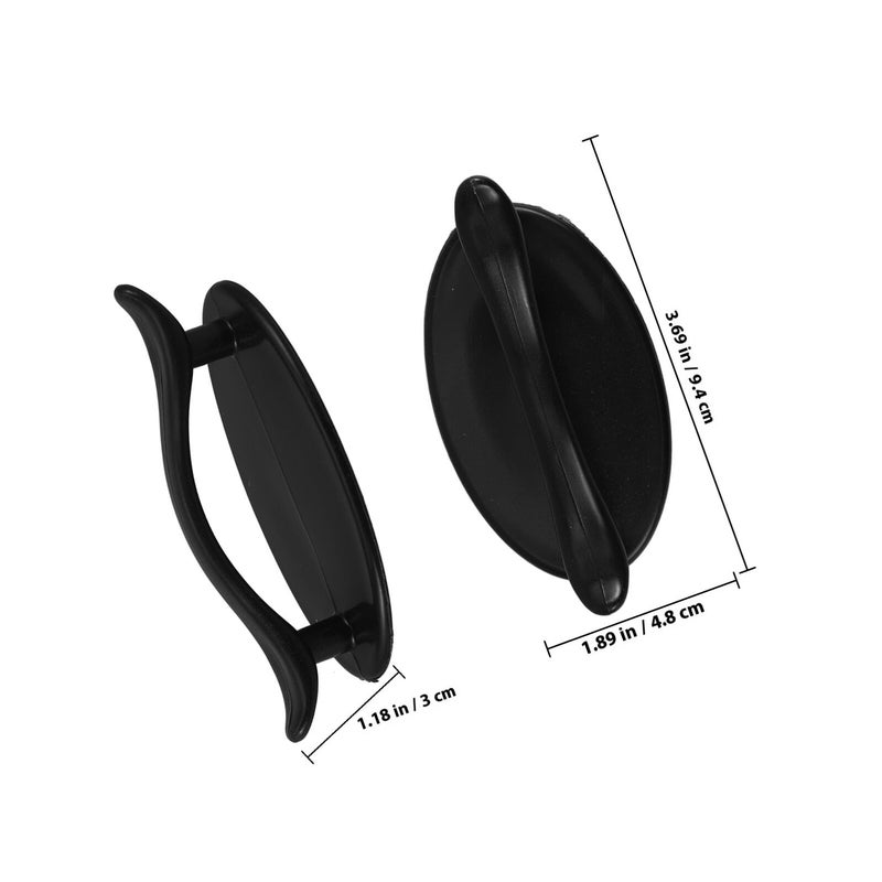 6Pcs Black Self Adhesive Cabinet Handles No Drilling Required Door Pulls For Drawers Windows - Image 3