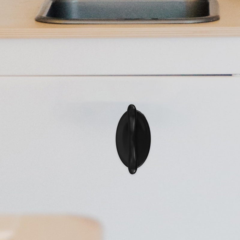 6Pcs Black Self Adhesive Cabinet Handles No Drilling Required Door Pulls For Drawers Windows - Image 5