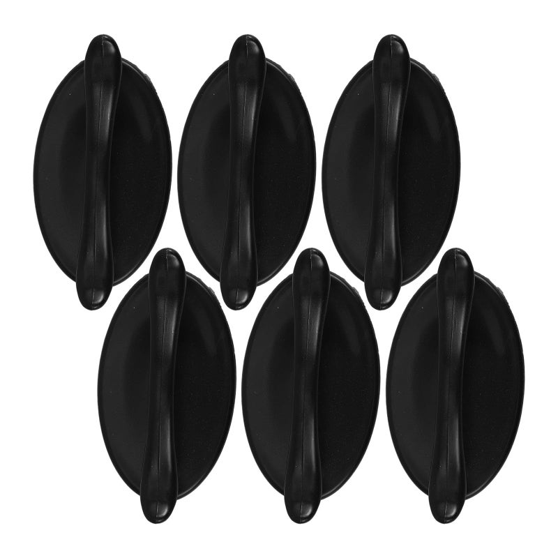 6Pcs Black Self Adhesive Cabinet Handles No Drilling Required Door Pulls For Drawers Windows - Image 2