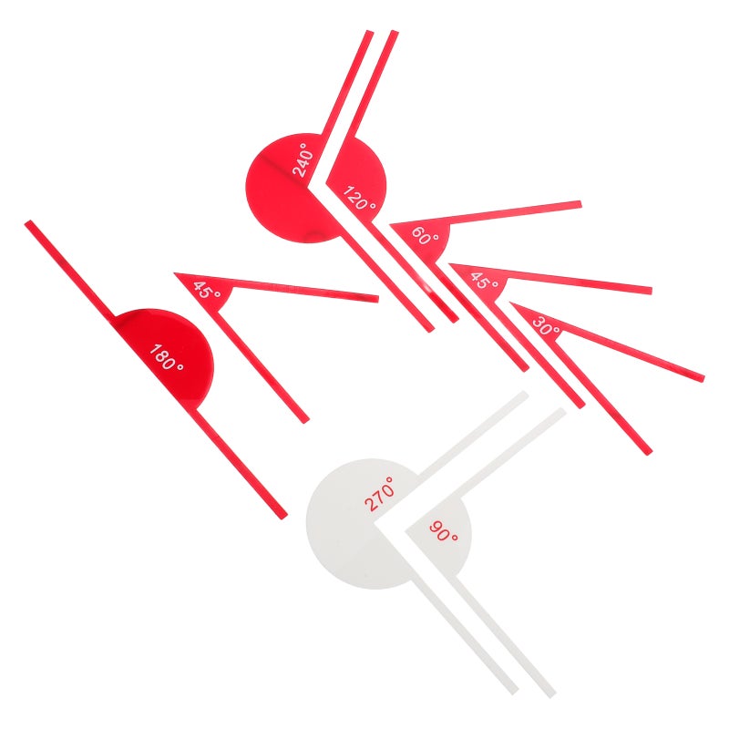 9pcs Math Protractors: Multi Angle Measuring Device - Portable Angle Measurement Tool for Class Math Learning and Drafting - Image 1