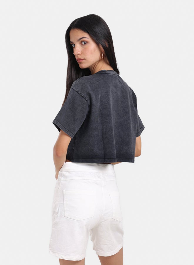Carina Relaxed Fit Cropped T-Shirt - Image 3